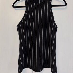 ‼️SOLD‼️ SHEIN Black and White Pinstripe Tank Top